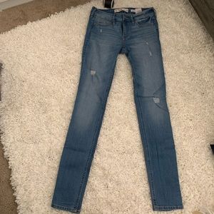 Hollister ripped low rise jeans